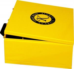 OMICRON kufr na invertor Gama - kovový lakovaný - žlutý komaxit          