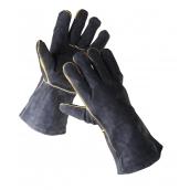 ČERVA svářečské rukavice SANDPIPER - PATON  č.11 - s podšívkou, vysoká manžeta, broušená lícová kůže - vepřovice, barva černá.